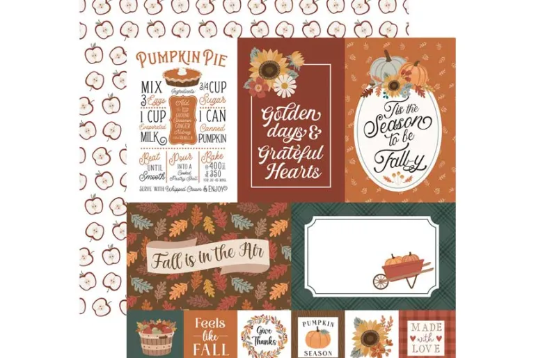 Feels Like Fall Autumnal Plaid 12×12 Patterned Paper