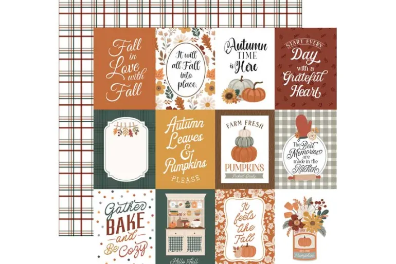 Feels Like Fall Autumn Gingham Washi Tape