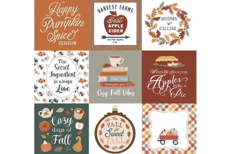 Feels Like Fall 6×13 Chipboard Accents