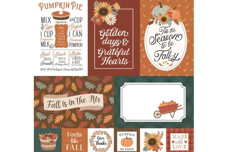 Feels Like Fall 6×13 Chipboard Accents