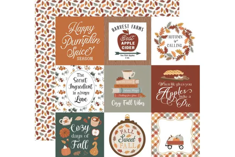 Feels Like Fall 6×13 Chipboard Word & Phrases