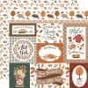 Feels Like Fall Pumpkin Spice Stripes 12×12 Patterned Paper