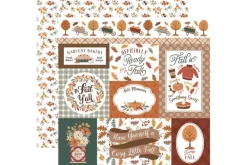 Feels Like Fall Pumpkin Spice Stripes 12×12 Patterned Paper