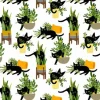 Feline Fancy Just Purr-lanted on White