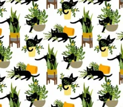 Feline Fancy Just Purr-lanted on White