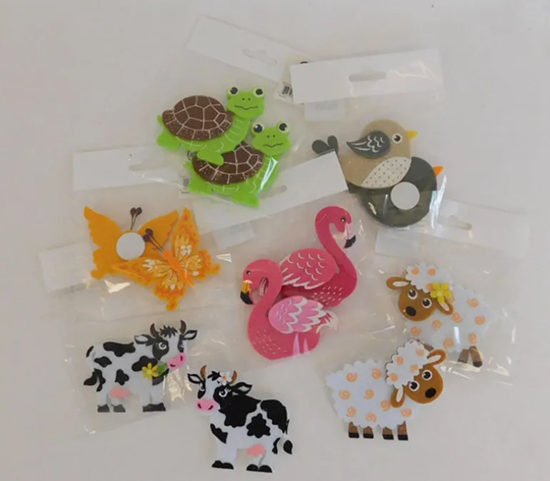 Felt Animals with Sticky Back – Assorted Sizes and Styles – Style Shipped is Randomly Picked From Animals