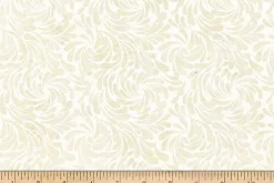 Ferns Batiks Swirling Petals in Oyster Beige