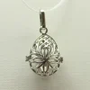 Filigree Teardrop Cage – Silver Plated