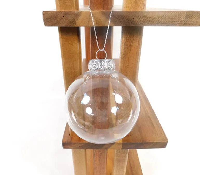 Fillable Plastic Ornaments – Round – 1 Piece
