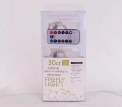 Firefly Lights – Warm White – 30 Bulb Set – 3 Pack Micro LED Strands
