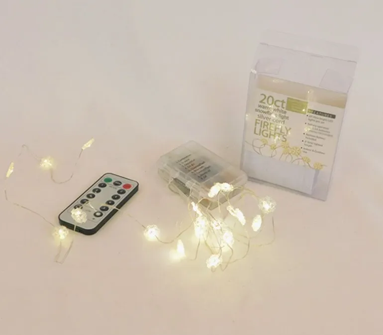 Firefly Snowflake Lights 20 Bulb – Warm White