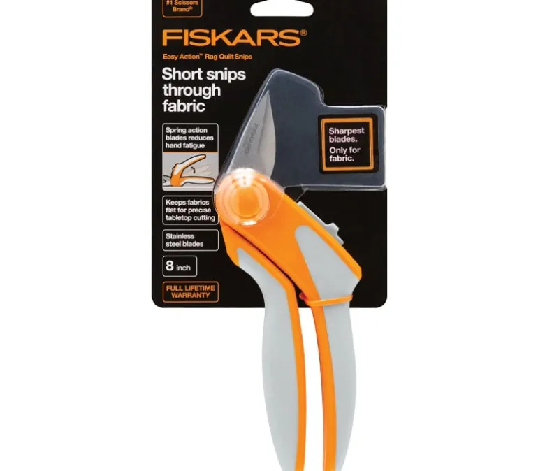 Fiskars® Easy A Countion Rag Quilt Snip For Tabletop Cutting (8″)