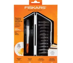 Fiskars Easy Change Detail Knife Kit (1 Case, 1 Handle, 11 Blades)