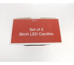 Flameless LED Birch Candle Set – 2 Piece