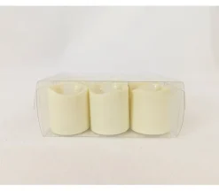 Flameless LED Real Wax Candles – Ivory – 3 Piece (2″, 3″, 4″)