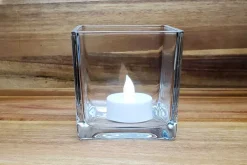 Flicker-Flame LED Pillar Candle with Touch Control – 3″x4″