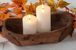 Flicker-Flame LED Pillar Candle with Touch Control – 3″x4″