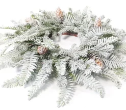 Flocked Pine Wreath – 16-inch
