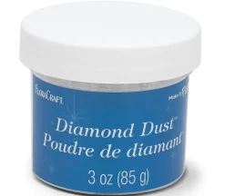 FloraCraft Diamond Dust Glitter – 3-ounce – Clear Glass