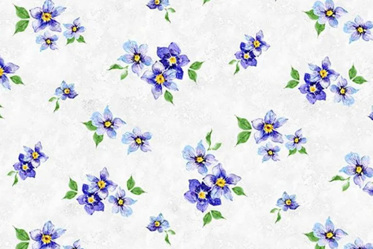 Floral Flutter Large Floral Toss on Gray