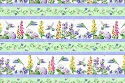 Floral Flutter Pansies Tossed on Light Gray