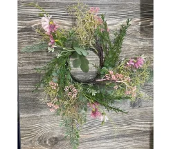 Flowers and Leaves Candle Ring Wreath