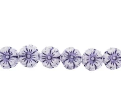 Flower Strand Bead 9mm – Purple Alabaster