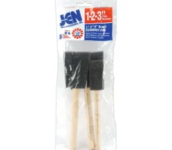 Foam Sponge Brush Set – Disposable Craft Paint Brushes 3 Piece