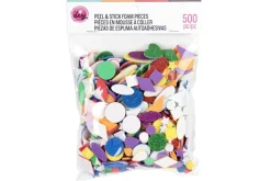 Foam Sticker Pieces Variety Pack – 500pc. – Assorted Colors