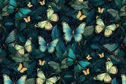 Forest Whisper Wild Florals on Midnight Blue