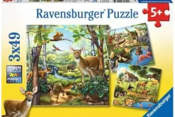 Forest, Zoo, Domestic Animals – 49 XL Piece 3 Puzzle Set