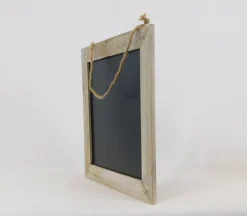Framed Chalkboard with Jute Hanger – 12-inch x 12-inch x .25-inch