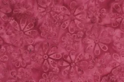 French Rose Batiks Spirals in Ruby