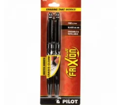 Frixion Pen Black 2 Pack Fine Point 0.7mm Heat Erase BFX72BLK