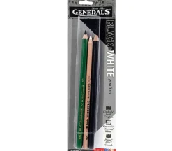 General Pencil Black and White Pencil Set – 3 Piece