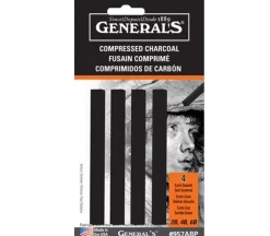 General Pencil Compressed Charcoal Black Sketching – 4 Piece