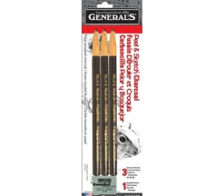 General Pencil Peel and Sketch Charcoal Pencil Kit – 4 Piece