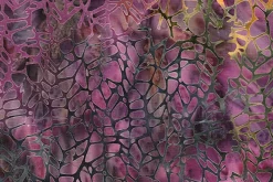 Geode Glow Batik Agate in Mottled Burgundy and Gold