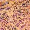 Geode Glow Batik Fossil Fern in Mottled Burgandy and Golden Yellow.