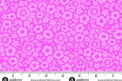 Ghostly Garden Floral Fright in Tonal Bright Pink