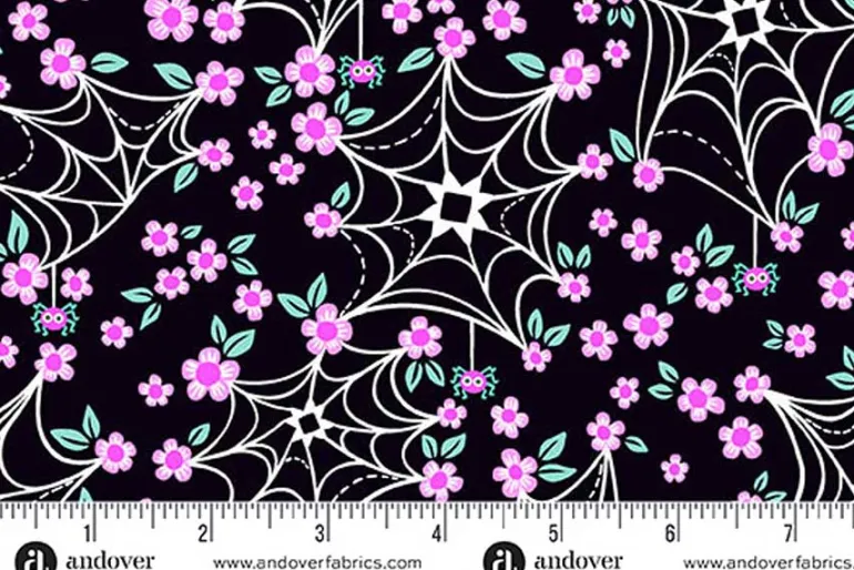 Ghostly Garden Sew Spooky Patchwork Aqua