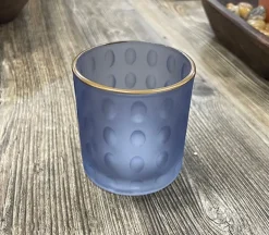 Glass Candle Holder – Blue