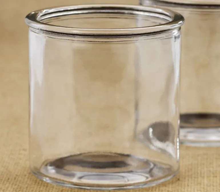 Glass Candle Holder – 4-inch tall x 4-inch diameter