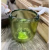 Glass Candle Holder – Sage