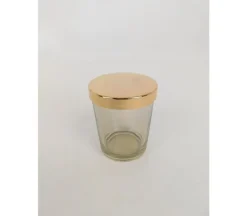 Glass Canister with Gold Lid – Small