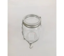 Glass Jar with Chain