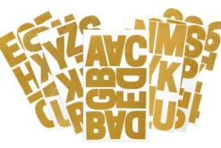Glitter Alphabet Sticker Sheet – 2″ – Gold
