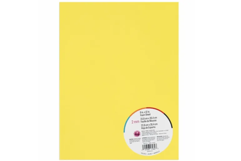 Glitter Foam Sheet – 2mm 9″X12″ – Yellow