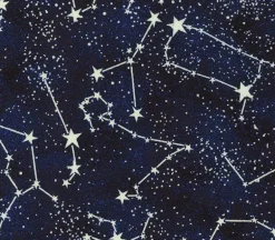 Glow in the Dark Constellations Allover On Midnight Blue