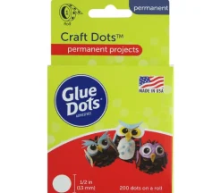 Glue Dots – Clear – Permanent – 1/2-inch – 200 Piece